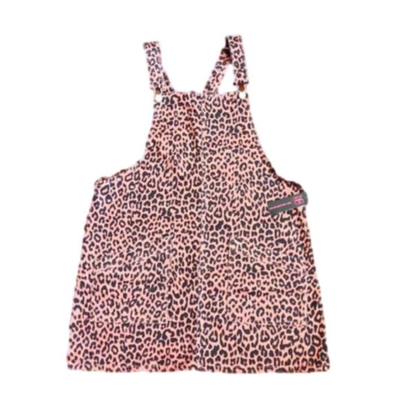 Dresses & Skirts - No Boundaries Junior Leppard Print Demin Romper Jumper with Pockets NWTags